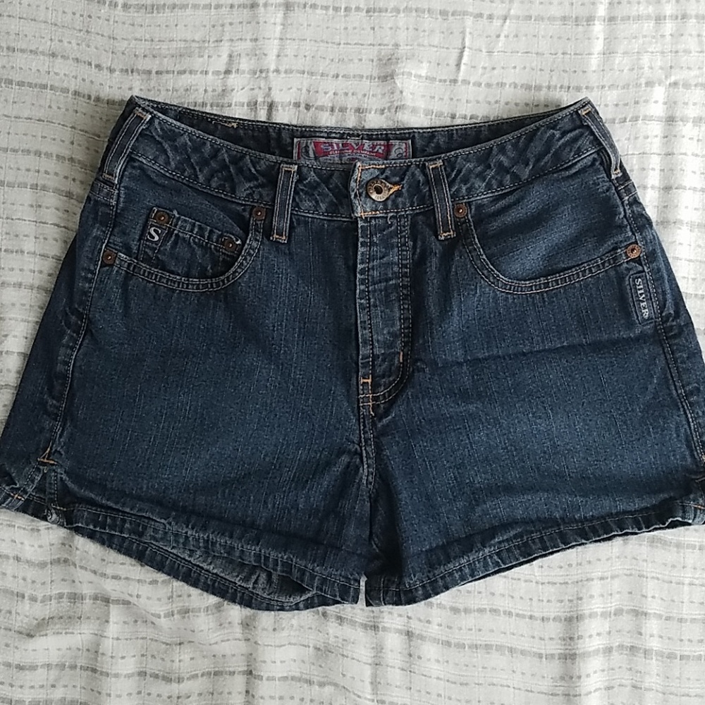 Silver jeans shorts